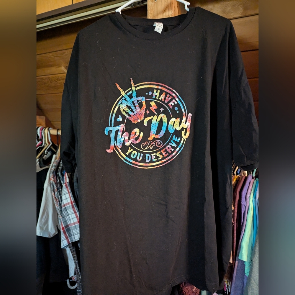 Black Graphic Tie Dye Shirt 3x